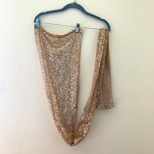 Scarf sequin rose gold